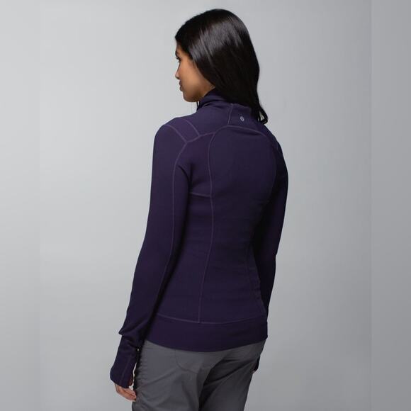 Lululemon Bhakti Yoga Zip Up Jacket in Black Grape Purple Violet size 8 - Picture 6 of 12